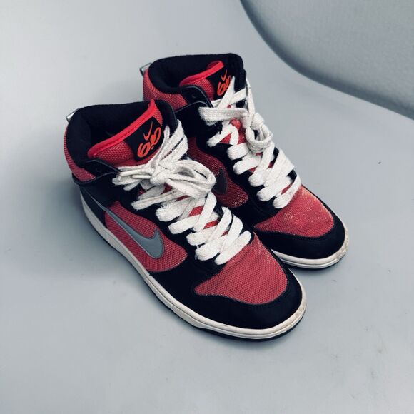 Nike 6.0 Dunk High Women’s 8.5 2011 Black Satin Hot Pink Black - Picture 4 of 16